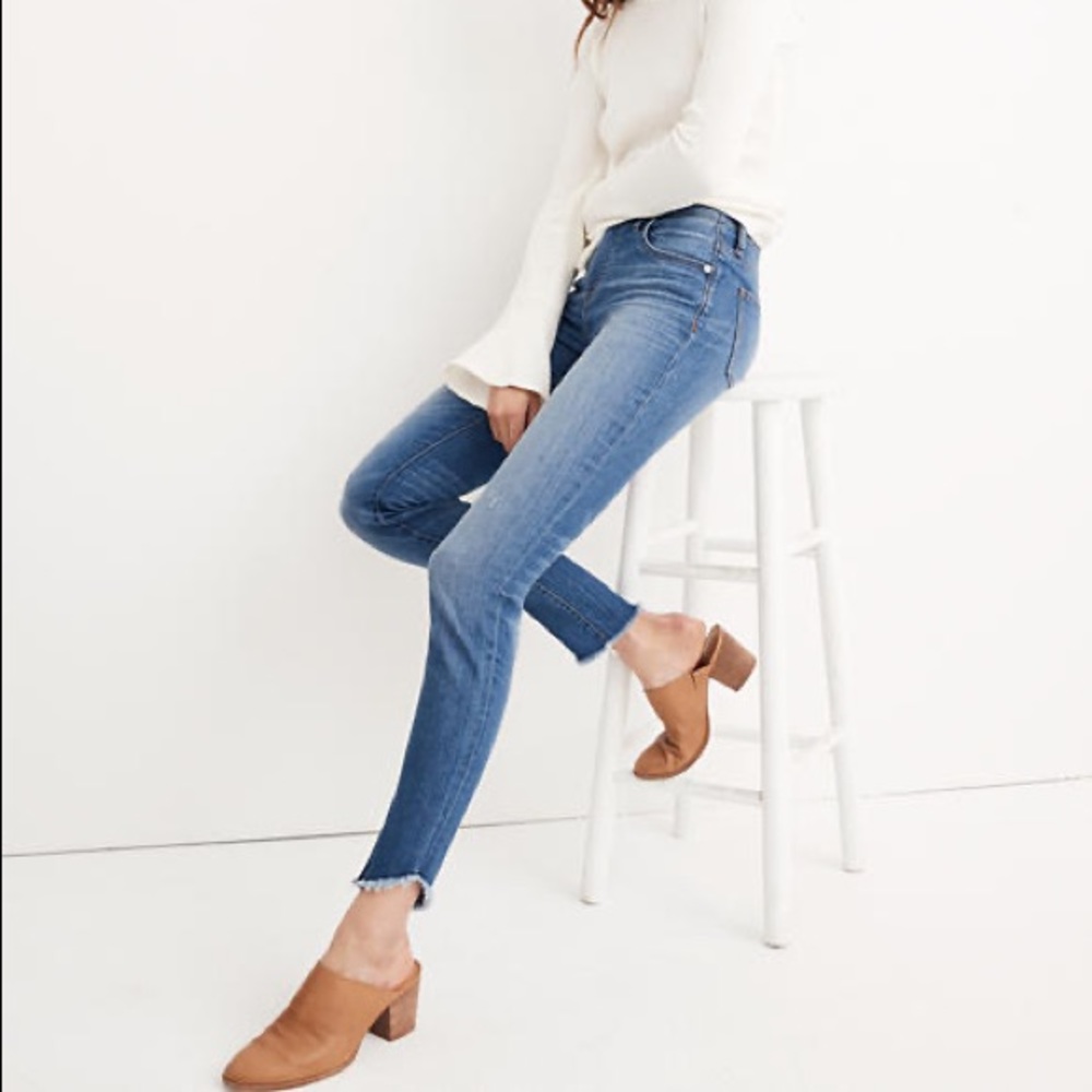 Madewell 10" high-rise skinny jeans: tulip-hem